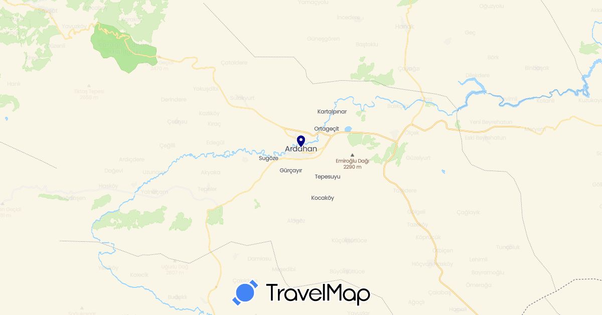 TravelMap itinerary: driving in Turkey (Asia)